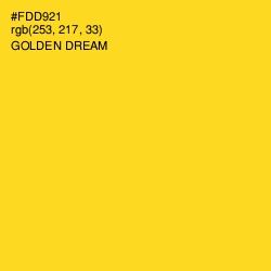 #FDD921 - Golden Dream Color Image
